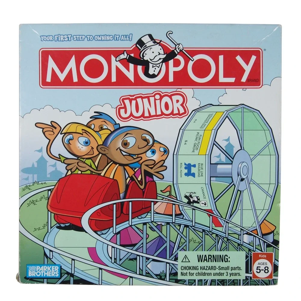 Monopoly Junior Board Game 2-4 Players‎ Ages 5-8 Complete Set Family Fun